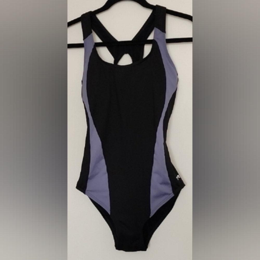 TYR Women's Black and Gray Swimsuit